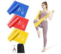 1.5M/2M Bandes de Résistance, Fokky Elastique Musculationen Latex Naturel avec 3 Niveaux, Longues Bande Elastique Musculation pour Musculation, Yoga, Gym, Pilates
