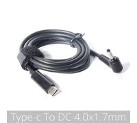 1.5m 4.0x1.7 black Câble de chargement USB type-c PD, adaptateur d'alimentation, convertisseur vers prise mâle 14, pour Lenovo Asus Hp, chargeur d'ordinateur portable