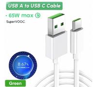 (1,5m¿65w A To C (Green)) Câble De Charge Rapide D'origine Oppo Type C Supervooc 80w 65w Oppo Trouver X5 X6 X3 Pro Neo N2 Reno 10 6 8 7 Pro A77 A78 A38 Usbc Vooc