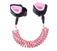 1,5M Anti-perdu Poignet Ceinture pour Enfant, Bracelet Anti Perte Enfant Avec Bandes Réfléchissantes, Laisse de Poignet pour Enfants Avec Serrure à Clé, Réglable Harnais de sécurité Enfant (Rose)