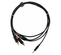 Pronomic Stage J3RC-1,5m câble audio 3,5mm stéréo jack/cinch 1,5 m noir Noir