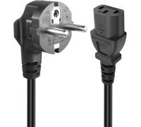 1.5m Cold Cable 3 Pin,90 Degree CEE 7/7 to IEC C13,Power Cable with Protection Contact Angled on Cold Plug C13 Angled (Straight C13)