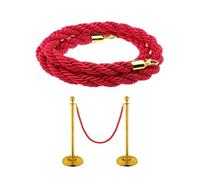 1.5m Corde de barrière rouge,corde de barrière avec crochet,Cordes de File d'attente,Cordes de Barrière, Cordes Cordon Séparation,corde de guidage.Convient aux lieux publics tels que les supermarchés