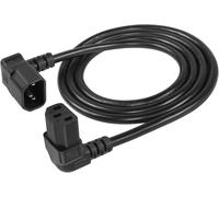 1.5m Down Angle IEC 320 C14 to Down Power Cable C13 Angle,90 Degree C14 Male to C13 Female PDU Power Extension for Monitors,Computers,etc.