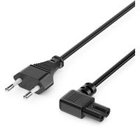1.5m Electric Cable Plug Type C Euro Plug to C7 Plug Inclined 90° Euro Cable 8 Small Appliances Cable Receiver DVD Blu-Ray TV Appliances Power Supplies