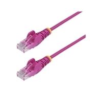 StarTech.com 1.5m Pink Slim CAT6 Ethernet Cable, Snagless, 28AWG, LSZH - Cordon de raccordement - RJ-45 (M) pour RJ-45 (M) - 1.5 m - 3.6 mm - UTP - CAT 5/5e/6 - IEEE 802.3bt - sans halogène, sans...