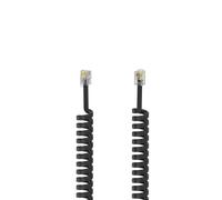 1.5m Spiral Telephone Cable (4p4c Cable,Telephone Handset,Modular Cable,Telephone Cable,RJ10 to RJ10 Plug,Retro Cord for Analog Phones,Handset Cable