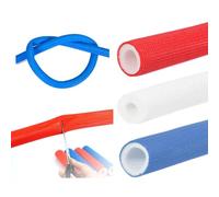 1.5m Tuyau d'isolation Flexible Thermique pour l'extérieur, ID 16/20/25/32mm Isolation de Tuyaux en Mousse Antigel, Phonique pour Climatisation/Tuyau d'eau de Chauffage(Rouge,ID32mm x T7mm xL1.5m)