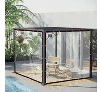 1.5m Waterproof Tarpaulin Transparent PVC Waterproof Tarpaulin Rain Cover Transparent Folding Tarpaulin Weather Resistant Tarpaulin with Eyelets