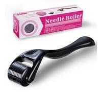 1,5mm Derma Roller Cheveux Barbe Visage Microneedling 540 Micro-aiguille en Titane,Derma-Roller Rouleau Pousse Barbe Beard Roller Pour Homme Femme Anti Rides Anti-âge Perte de Cheveux Cicatrices