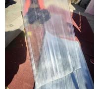 1.5mm Feuilles De Toiture Ondulées, 2/4/6/8/10/12/15pcs Panneaux De Toiture Transparente, Plaque D'éclairage du Jour en FRP, Feuille De Toit Transparente Muet (0.9×1.7m/35×67in,8pcs)