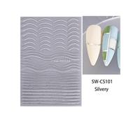 1/5pcs English Letters Flower Geometric Lines Design 3D Nail Sticker Sexy Theme Nail