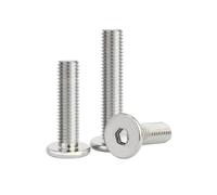 1-5pcs M6/M8/M10/M12 Vis machine à tête ultra-mince plate à entaille croisée type-CM en acier inoxydable, M12x50mm