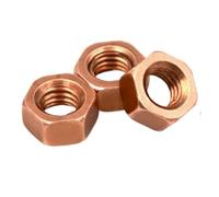 1-5pcs T2 Copper Hexagon Nut Red Copper Nut Conductive Nut Washer Locking Screw Cap Pure Copper Conduction M3 M4 M5 M6 M8 M10 M12 M16~M27(M5 (5Pcs))