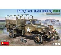 1,5t 4x4 G7117 Cargo Camion W/ Winch 1:3 5 Plastique Model Kit Miniart