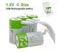 1.5V 5000mWh LR14 C taille li-po batterie Rechargeable type-c Ultra-rapide USB charge batterie au Lithium pour lampe de poche cuisinière à gaz 1pcs C2