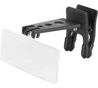 1.5x 2.5x 3.5x Loupe en plastique étui à pince pour lunettes Loupe de lecture