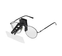 1.5X 2.5X 3.5xGlasses Type Loupe Prcatical Loupe en Plastique Grossissement Portable Boîtier en Plastique Clip-on Loupe