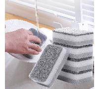 1/6/12/24pcs Éponges de nettoyage, tampons à récurer, lavettes carrées, serviettes de cuisine de style minimaliste, chiffons de nettoyage pour évier ou cuisinière, brosses de nettoyage antibactérienne