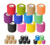 1/6/8/12/24/36 pièces Bande élastique adhésive, Ruban de sport coloré, Convient pour les tatouages, Halloween, festivals, animaux de compagnie, bandage de cheville, ruban antidérapant pour tatouage, c