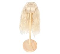 1/6 Doll Wig, Long Curly Heat Resistant Synthetic Hair, High Temperature Silk Fiber for 15.5-17cm Dolls (Light Gold)