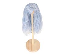 1/6 Doll Wig, Long Curly Heat Resistant Synthetic Hair, High Temperature Silk Fiber for 15.5-17cm Dolls (Sky Blue)