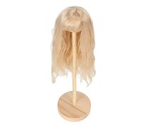 1/6 Doll Wig, Long Curly Heat Resistant Synthetic Hair, High Temperature Silk Fiber for 15.5-17cm Dolls (Peach Pink)
