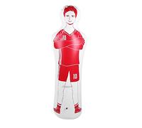 1.6 m Formation de Football Gonflable Mannequin Libre Defender Mur 0.35m PVC Sac De Boxe pour La Pratique du Football et La Formation De Boxe(Rouge)