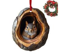 1/6 Packs De Décorations d'arbre De Noël en Forme d'animaux - Décorations De Noël Faites À La Main en Forme d'animaux | Ornement en Acrylique 2D | Décoration d'arbre De Noël avec Animaux De La Forêt