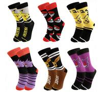 1/6 paires de chaussettes pour hommes au hasard, chaussettes mi-mollet style anime de la série Pikachu mignonne, mode confortable et polyvalente pour le port quotidien, automne Taille Unique,43-46Cart