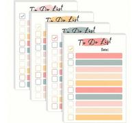 1/6 pièces/50 Cahiers de liste de tâches, notes de couleur arc-en-ciel, notes auto-adhésives avec lignes horizontales, notes collantes arc-en-ciel de couleurs aléatoires pour que les étudiants marquen
