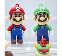 1/6 pièces de Super Mario, Luigi, Fleur de Pêche, Gin, Bowser, Porte-clés pendentif, le meilleur cadeau de vacances pour de bons amis, décoration de fête parfaite, décoration de maison, décoration de