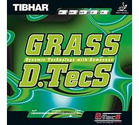 (1.6, rouge) - Tibhar Grass D.TecS Table Tennis Pips-Out Rubber