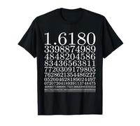 1.6180 Phi Golden Ratio Value Cool Science and Math T-shirts T-Shirt