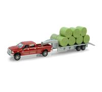 1/64 Dodge RAM Camionnette W/ Cygne Remorque & Ballots de Foin Par ERTL ZFN14855