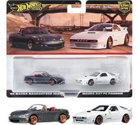 1:64 Hot Wheels 2024 Premium 2-Pack Mazda Miata + Mazda RX7 FC Pandem 979L