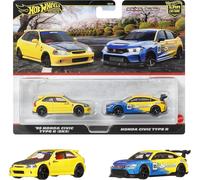 1:64 Hot Wheels 2025 Premium 2-Pack 979R Honda Civic EK9 + Honda Civic Type R