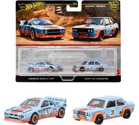 1:64 Hot Wheels 2025 Premium 2-Pack Gulf Lancia 037 + Fiat 131 Abarth 979M