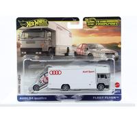 Hot Wheels Véhicules Team Transport Audi S4 Quattro + Fleet Flyer
