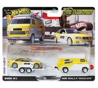 1:64 Hot Wheels Premium Team Transport JFM93 BMW M3 + Rally Hauler Legends Tour