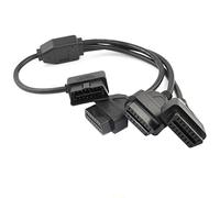 1.64 m pieds 50 cm rallonge OBD II Diagnostic Voiture OBD2 Câble rallonge 16 broches à angle droit 1 Répartiteur à 4 mâle femelle cordon adaptateur, D0095