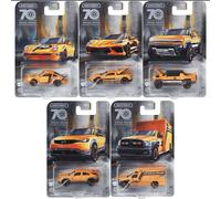1:64 Matchbox 2023 Jeu 70th Anniversaire Moving Parts 5 Pc. Porsche, Corvette,