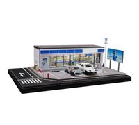 1/64 Modèle miniature d'une épicerie, scène de construction de maison de poupée diorama (figurines incluses/modèles de voitures non inclus)