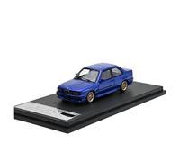 1:64 pour BMW E30 M3 Sport Evo Capot Avant Ouvrable en Alliage Modèle De Voiture Rouge Décoration De La Maison Collection nostalgique(Blue)