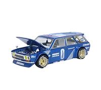 1 64 pour Kaido House Datsun Vert Pot 510 Simulation Alliage Voiture Modèle Adulte Collection Affichage(Bleu)