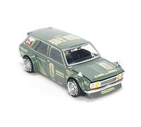 1 64 pour Kaido House Datsun Vert Pot 510 Simulation Alliage Voiture Modèle Adulte Collection Affichage(Vert)
