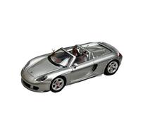 1 64 pour Porsche Carrera GT Convertible en Alliage Moulé sous Pression Jouets Modèle De Voiture Souvenir Affichage Statique(Argent)
