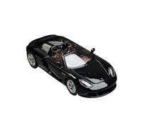 1 64 pour Porsche Carrera GT Convertible en Alliage Moulé sous Pression Jouets Modèle De Voiture Souvenir Affichage Statique(Noir)