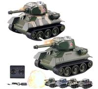 1/64 Rc Tank,Remote Control Tank,Rc Military Vehicles, Waterproof Mini 4wd Crawler Truck Car with LED for Girls Boys Gift (2PC-B)