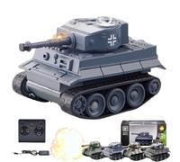 1/64 Rc Tank,Remote Control Tank,Rc Military Vehicles, Waterproof Mini 4wd Crawler Truck Car with LED for Girls Boys Gift (Gray)